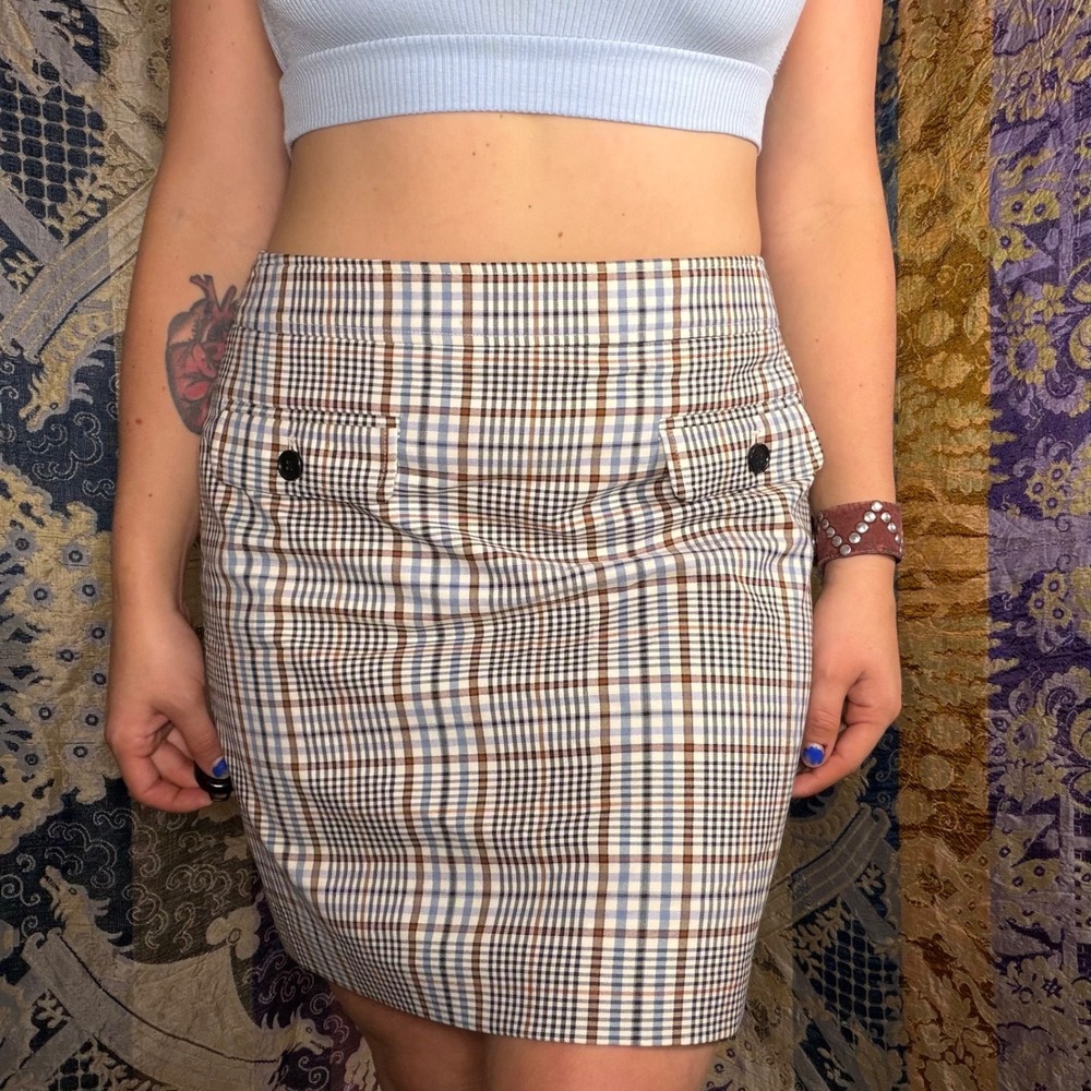 Early 2000's Plaid Sporty Spice Granola Preppy Mini Skirt Size M